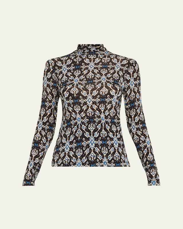 Aurelia Printed Turtleneck Pullover
